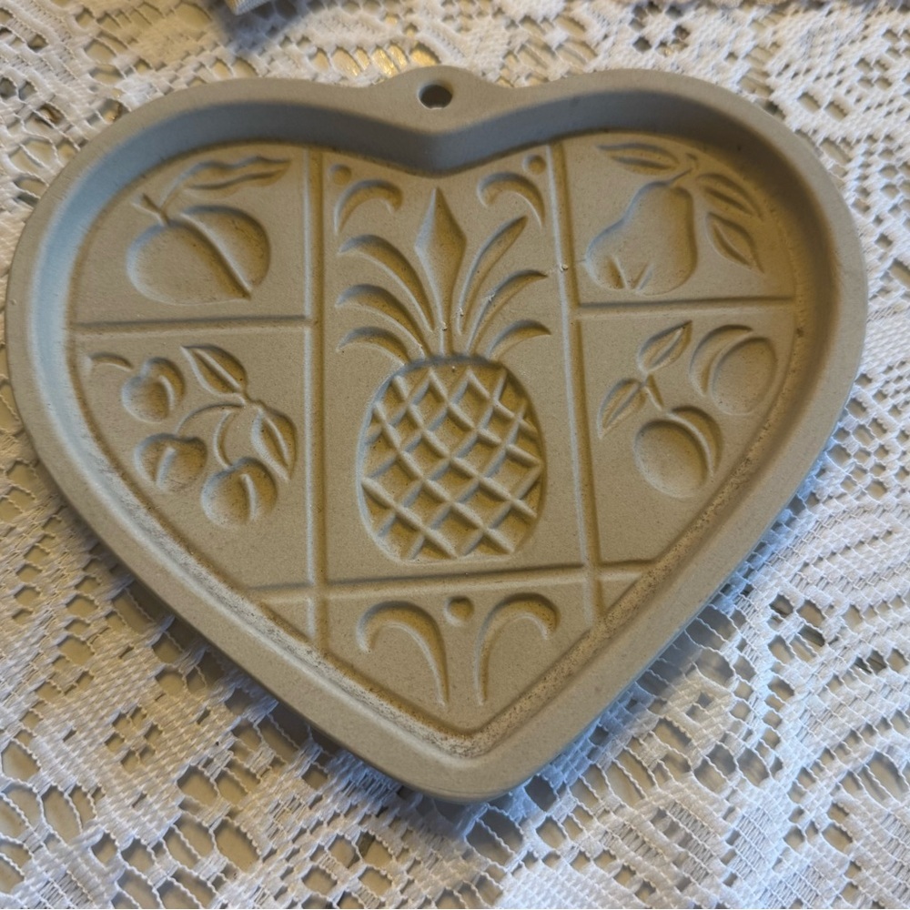 Pampered Chef Hospitality Heart Stoneware Ornament Set of 6 Vintage - Picture 5 of 9
